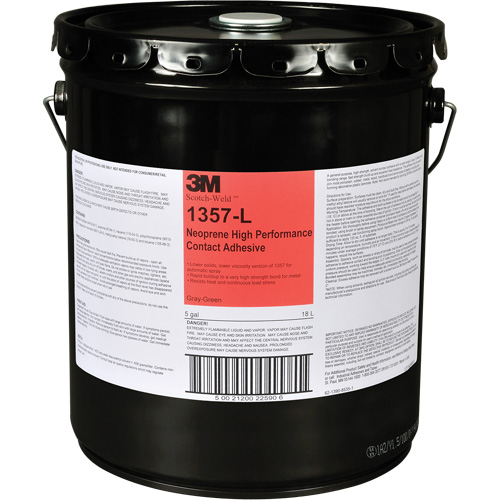 Neoprene High-Performance Contact Adhesive, Drum, 5 gal., Green Planification Entrepots Molloy