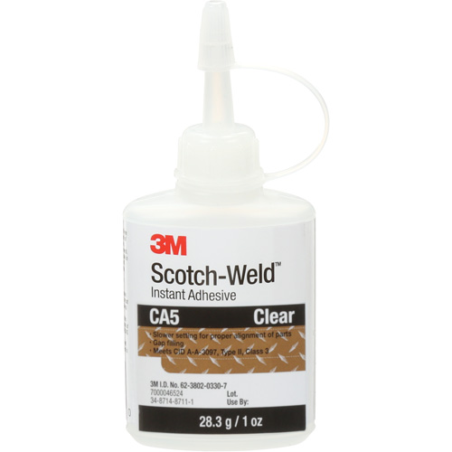 Adh&eacute;sif instantan&eacute; CA5 Scotch-Weld, Transparent, Bouteille, 1 oz Planification Entrepots Molloy