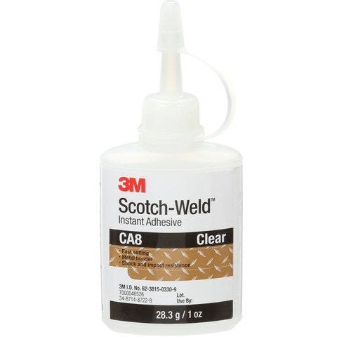 Adh&eacute;sif instantan&eacute; CA8 Scotch-Weld, Transparent, Bouteille, 1 oz Planification Entrepots Molloy