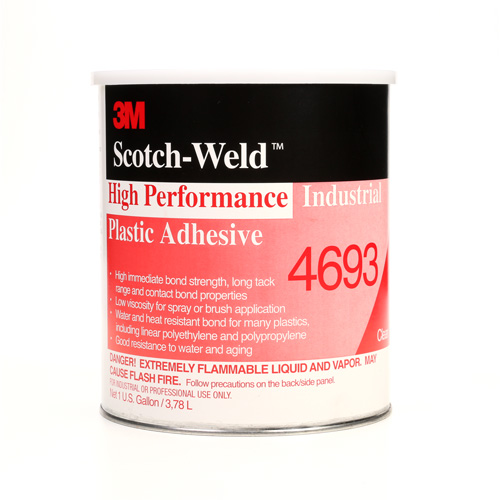 Adh&eacute;sif en plastique industriel haute performance, 1 gal., Gallon, Jaune Planification Entrepots Molloy