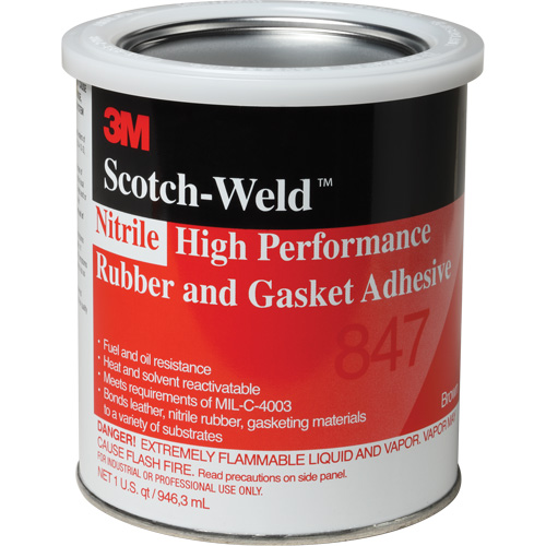Adh&eacute;sif haute performance pour caoutchouc et joints Scotch-Weld, Gallon, Brun Planification Entrepots Molloy