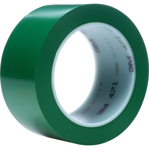 Ruban en vinyle 471, 76 mm (3") la x 32,9 m (108') lo, 5,3 mils, Vert Planification Entrepots Molloy
