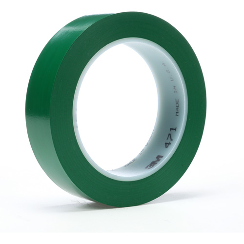 471 Vinyl Tape, 19 mm (3/4") W x 32.9 m (108') L, 5.2 mils, Green Planification Entrepots Molloy