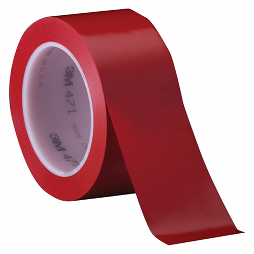 471 Vinyl Tape, 6 mm (1/4") W x 32.9 m (108') L, 5.2 mils, Red Planification Entrepots Molloy