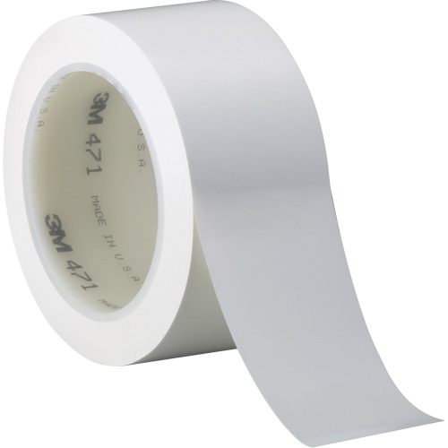 471 Vinyl Tape, 38 mm (1-1/2") W x 32.9 m (108') L, 5.2 mils, White Planification Entrepots Molloy