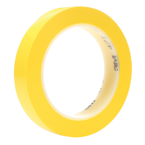 471 Vinyl Tape, 19 mm (3/4") W x 32.9 m (108') L, 5.3 mils, Yellow Planification Entrepots Molloy
