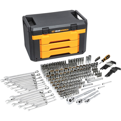 Mechanic's Tool Set in 3-Drawer Storage Box Planification Entrepots Molloy
