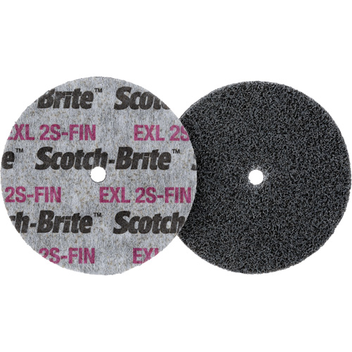 Meule homog&egrave;ne Scotch-Brite EXL, 3" x 1/2", Arbre de 1/4" Planification Entrepots Molloy