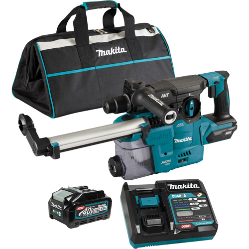 XGT Brushless Cordless SDS-Plus Rotary Hammer with DX10 Dust Extraction Attachment, 40 V, 1-3/16", 3 ft-lbs, 0-840 RPM Planification Entrepots Molloy
