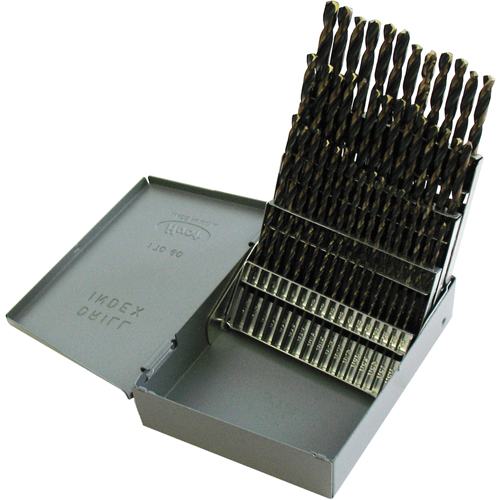 Jobber Length Drill Set, 60 Pieces, High Speed Steel Planification Entrepots Molloy