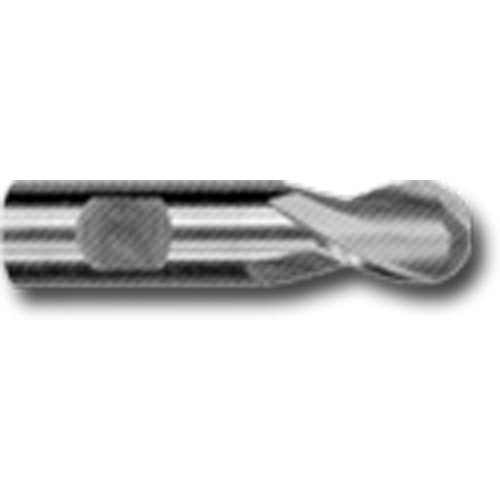 Weldon Shank Ball End Slot Drill Bit, 1/8" Dia., 1-15/16" L, 1/4" Shank, High Speed Cobalt Planification Entrepots Molloy