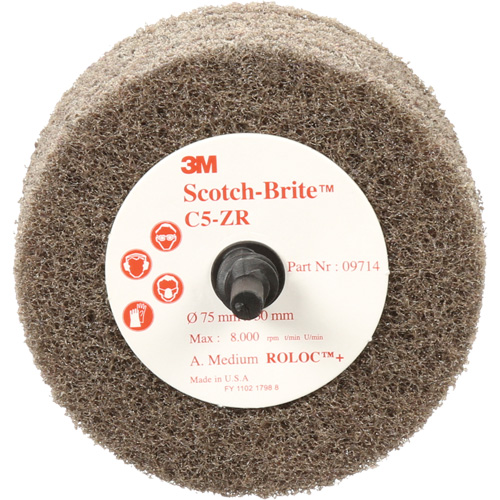 Scotch-Brite Cut & Polish Disc, 75 mm x 30 mm, 20 mm Arbor, Aluminum Oxide, 7500 RPM Planification Entrepots Molloy
