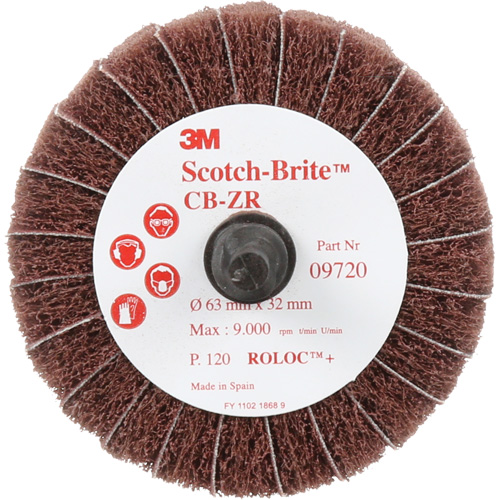 Scotch-Brite Combi-Wheel, 2-1/2" Dia., 120 Grit, Aluminum Oxide Planification Entrepots Molloy