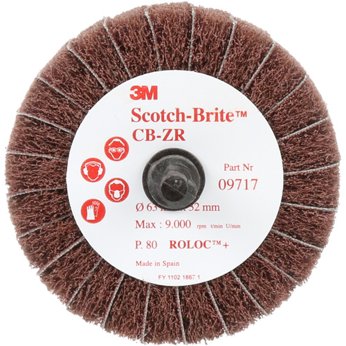 Scotch-Brite Combi-Wheel, 2-1/2" Dia., 80 Grit, Aluminum Oxide Planification Entrepots Molloy