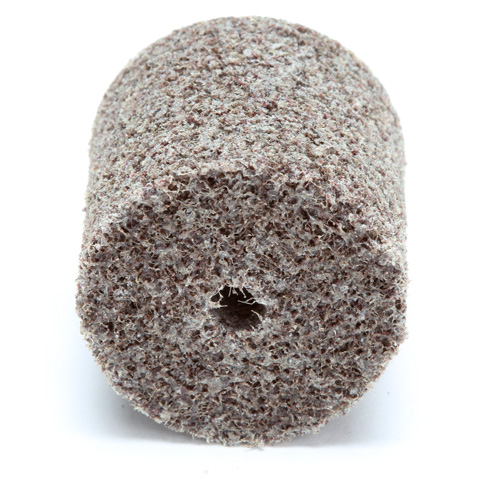 Meule d'abrasion et de polissage unitaris&eacute;e Scotch-Brite, 1" x 1", Arbre de 3/16"-7, Grain de Moyen, Oxyde d'aluminium Planification Entrepots Molloy