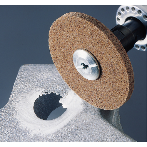 Meules homog&egrave;nes d'&eacute;barbage EXL Scotch-Brite, 1" x 1", Arbre de 3/16", Grain de 2S Planification Entrepots Molloy