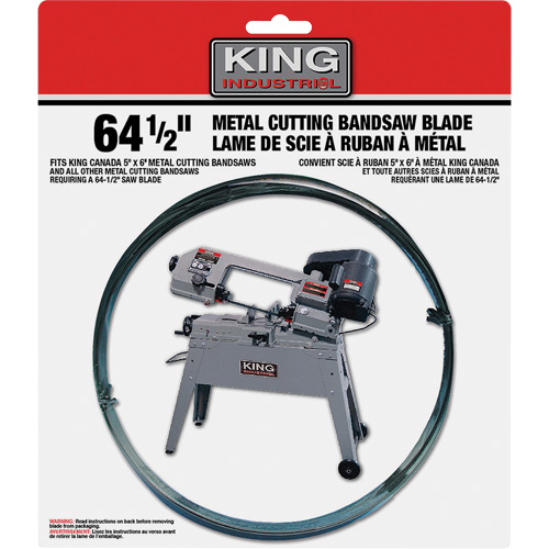 Lame de scie &agrave; ruban en m&eacute;tal, Acier au carbone, 64-1/2" lo x 1/2" la x &eacute;paisseur 0,025", 24 dents par pouce Planification Entrepots Molloy