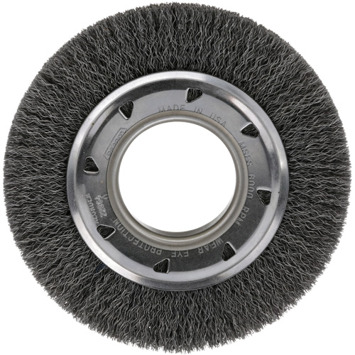 MEULE CIRC,FIL CREPE,4-1/4",.0118X5/8"X2", 4-1/4" dia., Fils 0.012, Arbre 2" Planification Entrepots Molloy