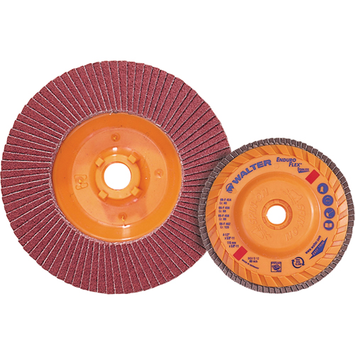 Disque &agrave; lamelles Stainless Enduro-Flex, 5" x 5/8"-11, Type 27, Grain 60, Alumine de zirconium Planification Entrepots Molloy