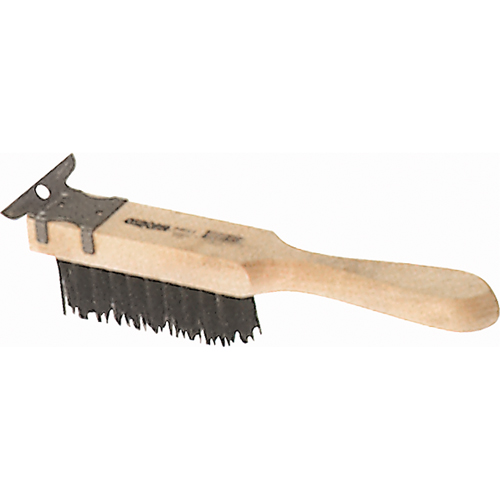 Straight Handle Scratch Brushes With Scraper, Steel, 4 x 11 Wire Rows, 11-3/8" Long Planification Entrepots Molloy