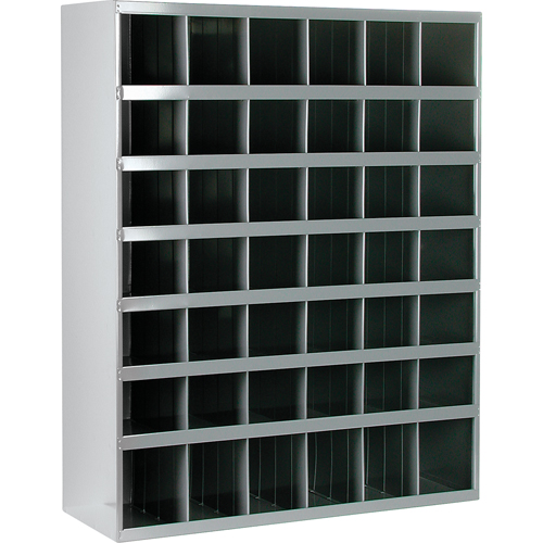 Armoires pour bacs de rangement en acier, 33-3/4" la x 12" p x 42" h, Gris Planification Entrepots Molloy