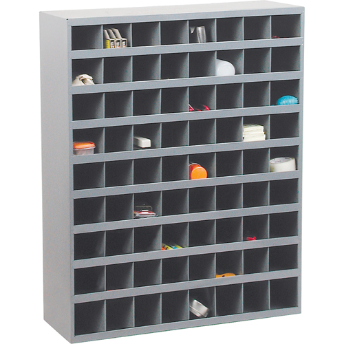 Armoires pour bacs de rangement en acier, 33-3/4" la x 12" p x 42" h, Gris Planification Entrepots Molloy