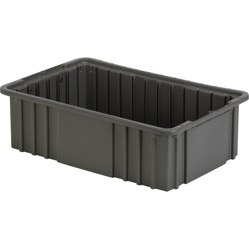 Divider Box, Polyethylene, 16.5" W x 10.9" D x 5" H, Grey Planification Entrepots Molloy