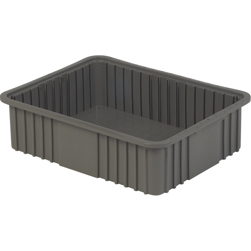 Contenant Divider Box, Poly&eacute;thyl&egrave;ne, 20,9" la x 15,9" p x 6" h, Gris Planification Entrepots Molloy