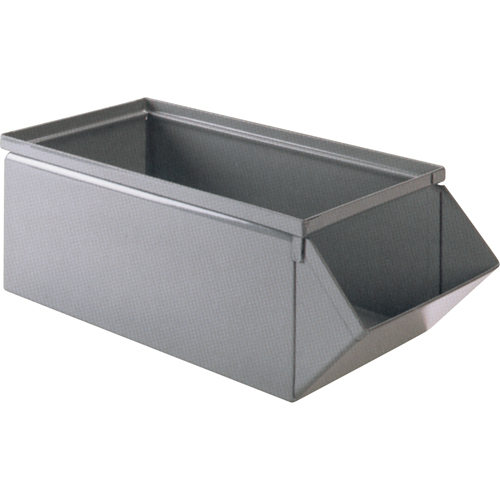 Steel Bin, 100 lbs. Cap., 15" W x 24" D x 11" H, Blue Planification Entrepots Molloy