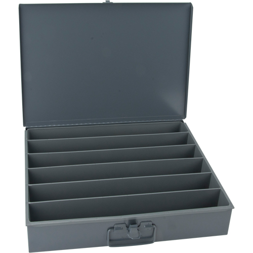 Compartment Steel Scoop Boxes , 18.34" W x 12.16" D x 3.16" H, 6 Horizontal Compartments Planification Entrepots Molloy