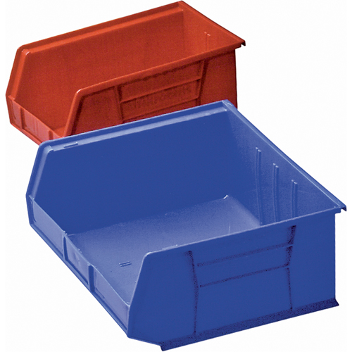 Bac en plastique, 8-1/4" la, 9" h x 18" p, Bleu Planification Entrepots Molloy