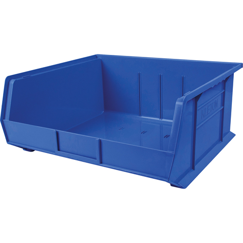 Bac en plastique, 16-1/2" la, 11" h x 18" p, Bleu Planification Entrepots Molloy