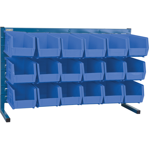 Rayonnage &agrave; persienne avec bacs, 18 bacs, 8-1/4" la x 36" p x 22" h Planification Entrepots Molloy