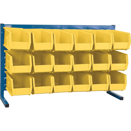 Louvered Rack with Bins, 18 Bins, 36" W x 8-1/4" D x 22" H Planification Entrepots Molloy