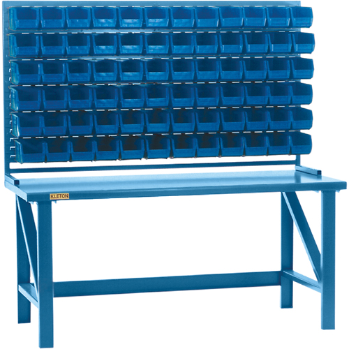 Louvered Rack with Bins, 72 Bins, 72" W x 15" D x 40" H Planification Entrepots Molloy