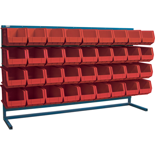 Rayonnage &agrave; persienne avec bacs, 36 bacs, 72" la x 15" p x 40" h Planification Entrepots Molloy