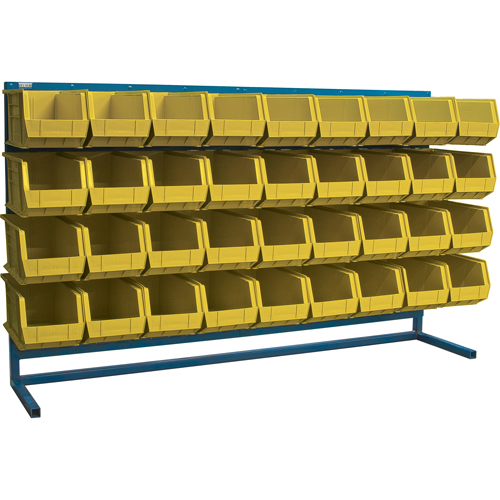 Rayonnage &agrave; persienne avec bacs, 36 bacs, 72" la x 15" p x 40" h Planification Entrepots Molloy