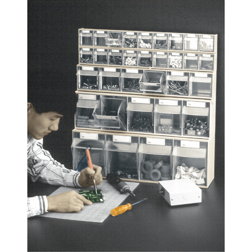 Syst&egrave;me de casiers modulaires Tip-Out, 23-5/8" la x 2-1/2" p x 3-1/8" h, 9 tiroirs Planification Entrepots Molloy