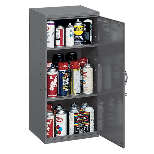 Utility Cabinet, Steel, 2 Shelves, 30" H x 13-3/4" W x 12-3/4" D, Grey Planification Entrepots Molloy