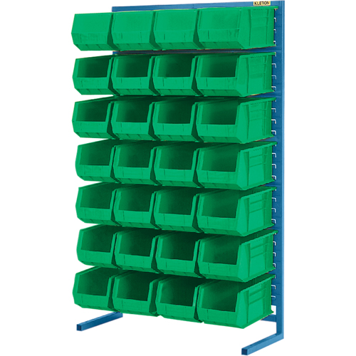 Support stationnaire pour bacs &agrave; un c&ocirc;t&eacute;, 36" la x 12" p x 61" h, 28 bacs Planification Entrepots Molloy