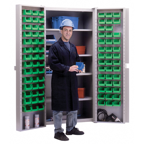 Deep-Door Combination Cabinet, 38" W x 24" D x 72" H, 4 Shelves Planification Entrepots Molloy