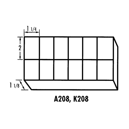 Boîte &agrave; compartiments K-Resin, Plastique, 12 compartiments, Transparent Planification Entrepots Molloy