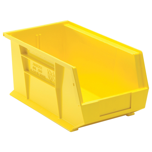Bacs ultra empilable & suspendable, 8-1/4" la, 7" h x 14-3/4" p, Jaune Planification Entrepots Molloy