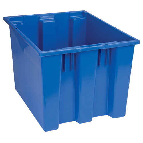 Stack & Nest Totes, 13" x 19.5" x 15.5", Blue Planification Entrepots Molloy
