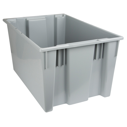 Contenants Stack & Nest, 15" x 29,5" x 19,5", Gris Planification Entrepots Molloy