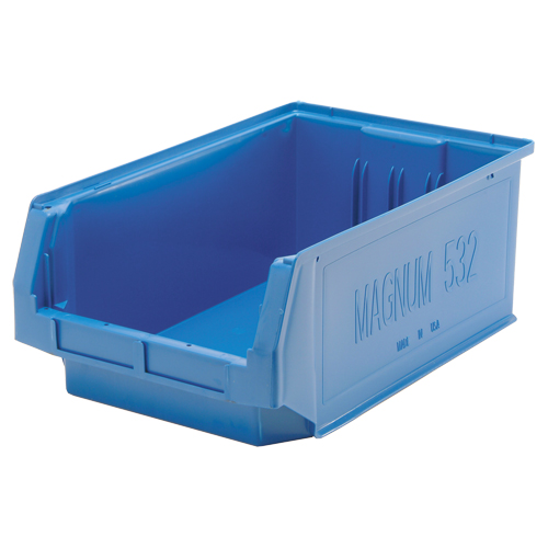 Giant Stacking Containers, 12.375" W x 19.75" D x 7.875" H, Blue Planification Entrepots Molloy
