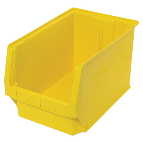 Contenants g&eacute;ants empilables, 12,375" la x 19,75" p x 11,875" h, Jaune Planification Entrepots Molloy