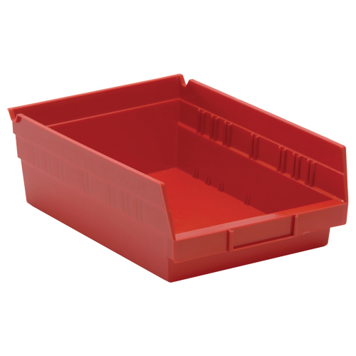 Bacs de rangement pour tablettes, 8-3/8" la x 4" H x 11-5/8" p, Rouge, Capacit&eacute; 30 lb Planification Entrepots Molloy
