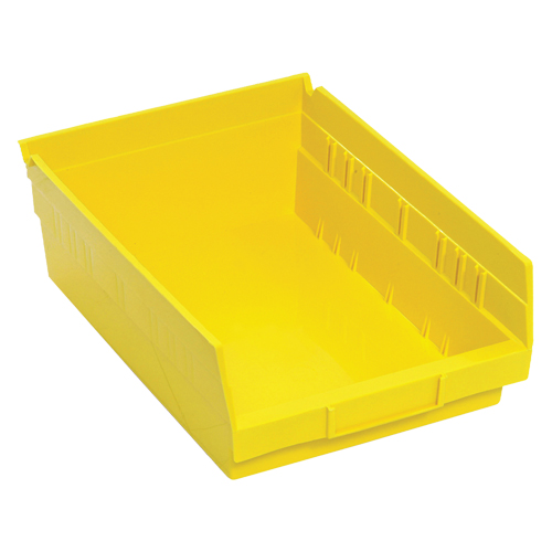 Shelf Bins, 8-3/8" W x 4" H x 11-5/8" D, Yellow, 30 lbs. Capacity Planification Entrepots Molloy