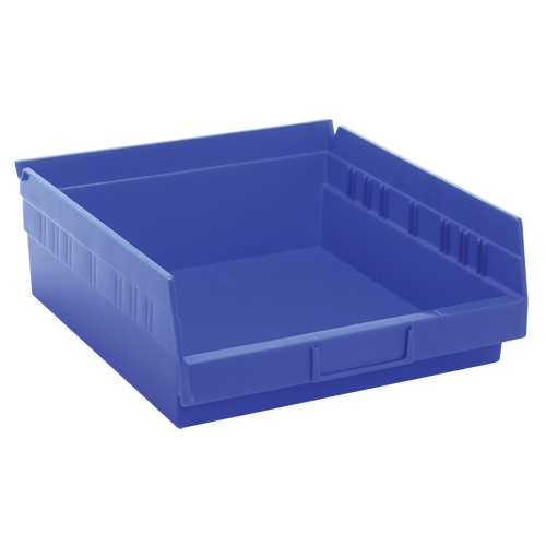 Bacs de rangement pour tablettes, 11-1/8" la x 4" H x 11-5/8" p, Bleu, Capacit&eacute; 30 lb Planification Entrepots Molloy